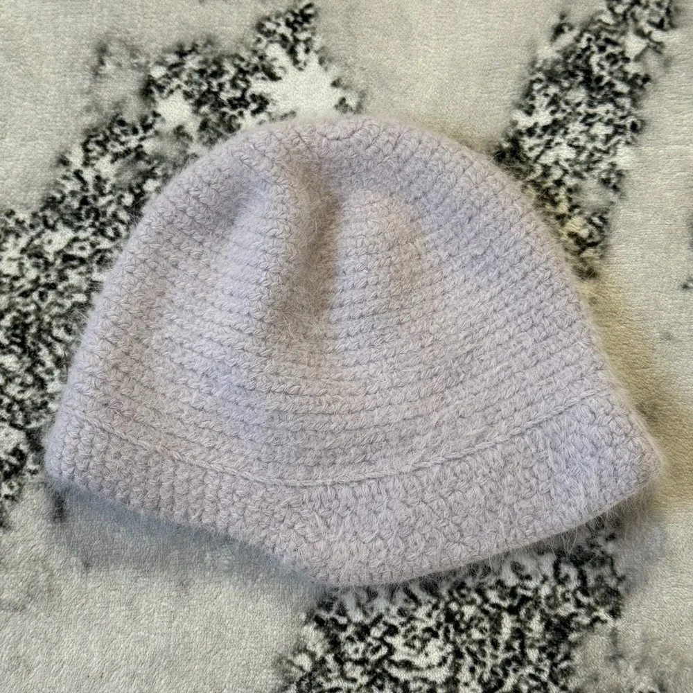 Club Monaco‎ Hat Womens One Size Light Purple Soft Rounded Crown Brim Crochet